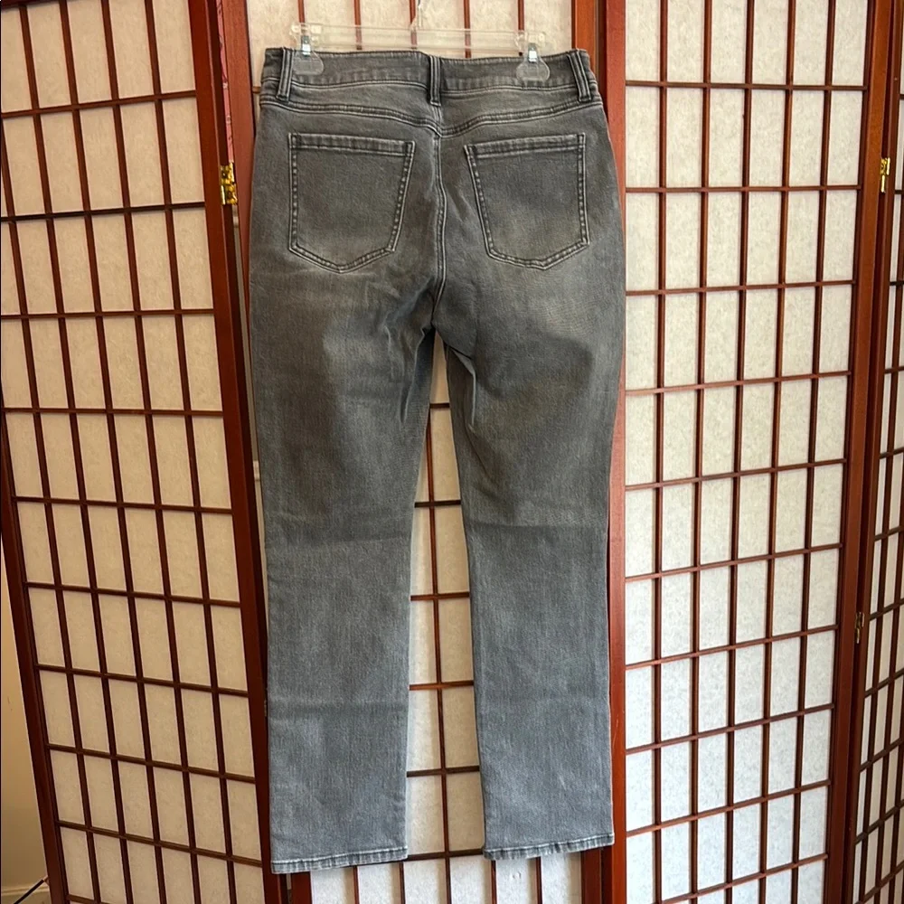 Cabi Button Fly Straight Women's Gray Jeans, 8 - Picture 4 of 9